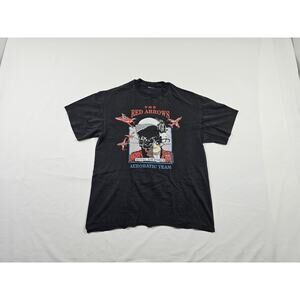 The Red Arrows RAF Acrobratic Team 90s Black T-shirt Sz L Royal Air force